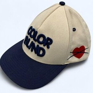Color Blind Cream & Navy "COLOR BLIND" Snapback Hat - Love Yourself